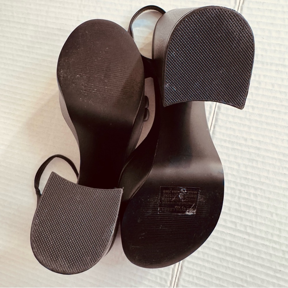 Steve Madden Tille Black Chunky Platform Heels - Picture 6 of 9